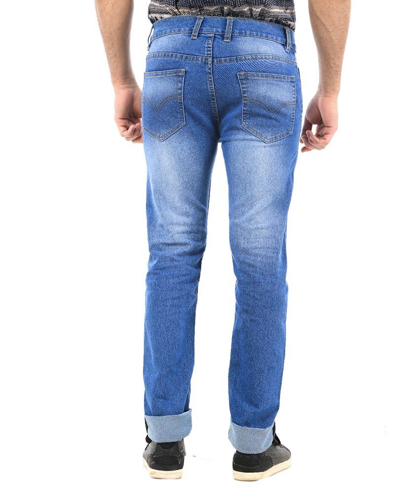 blue regular fit jeans