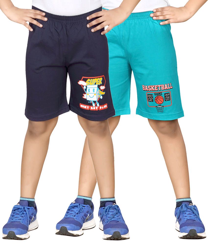     			Dongli Pack of 2 Cotton Shorts For Boys ( Multi )