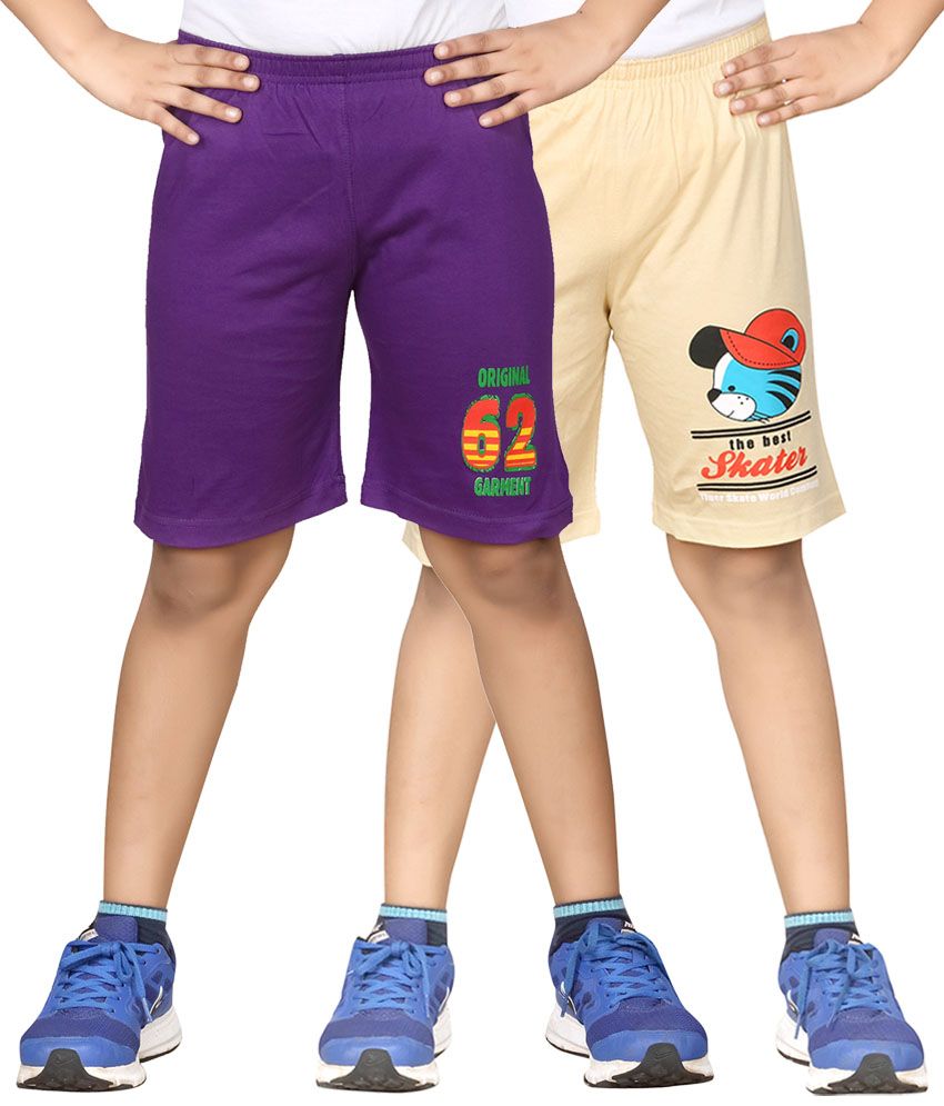     			Dongli Pack of 2 Cotton Shorts For Boys ( Multi )