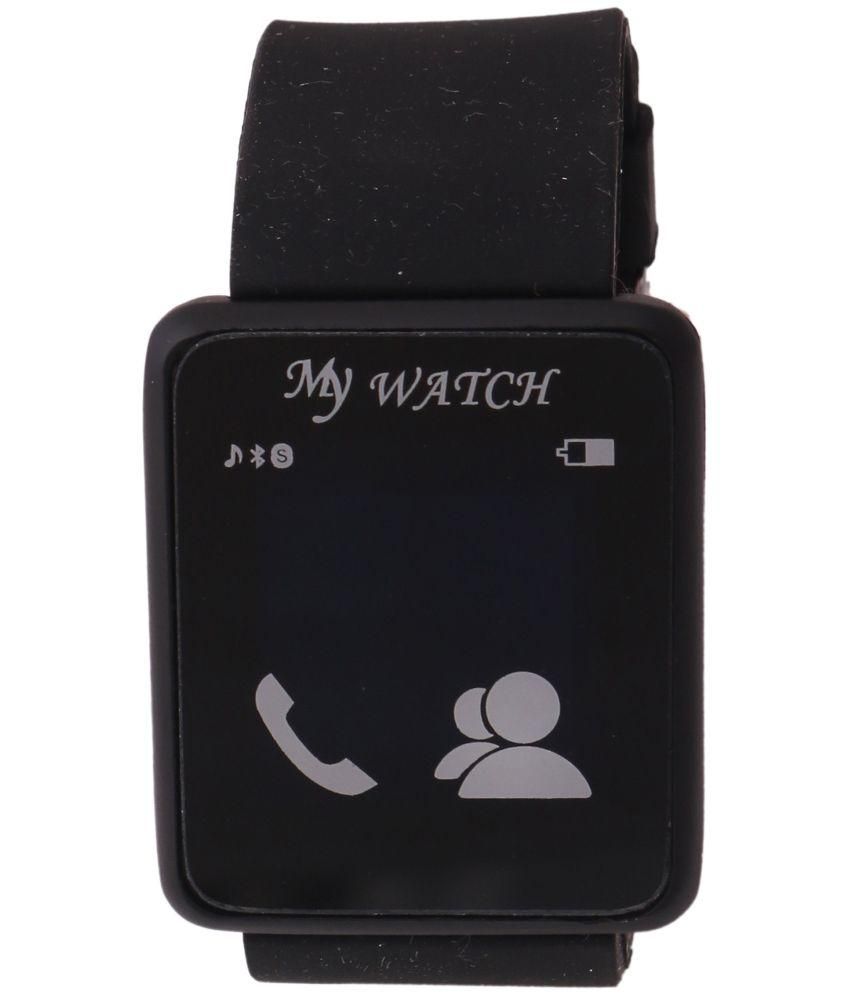 simple black digital watch