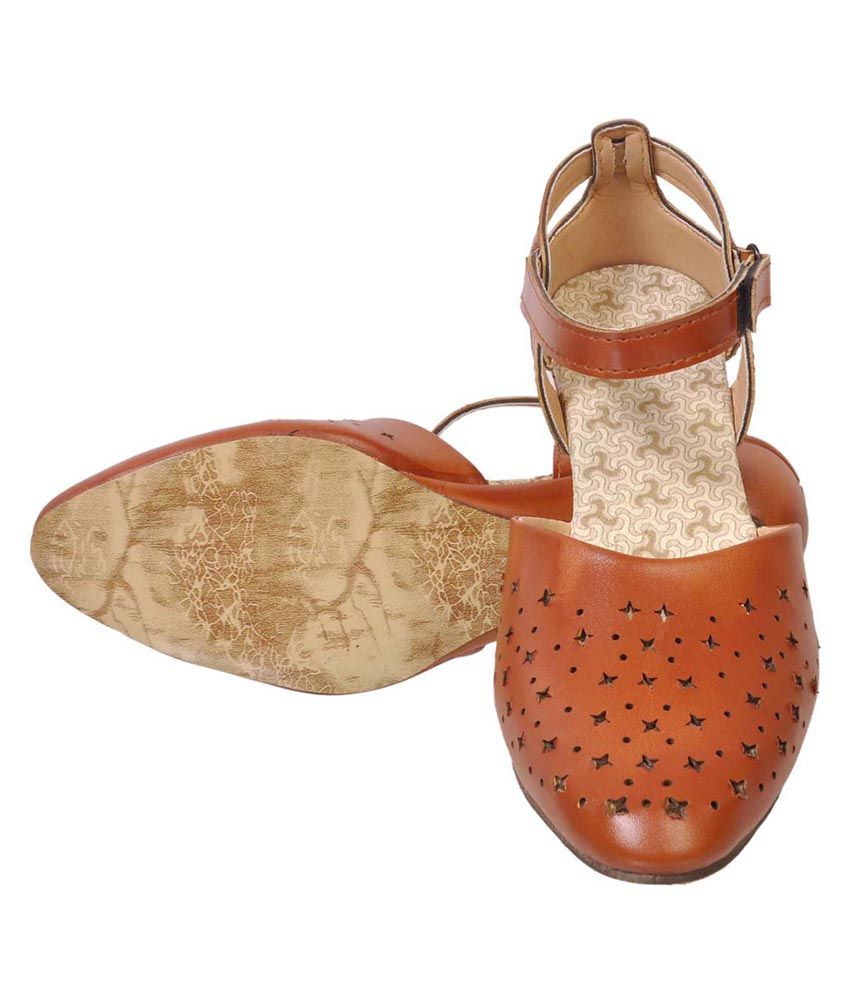 tan flat slip on sandals