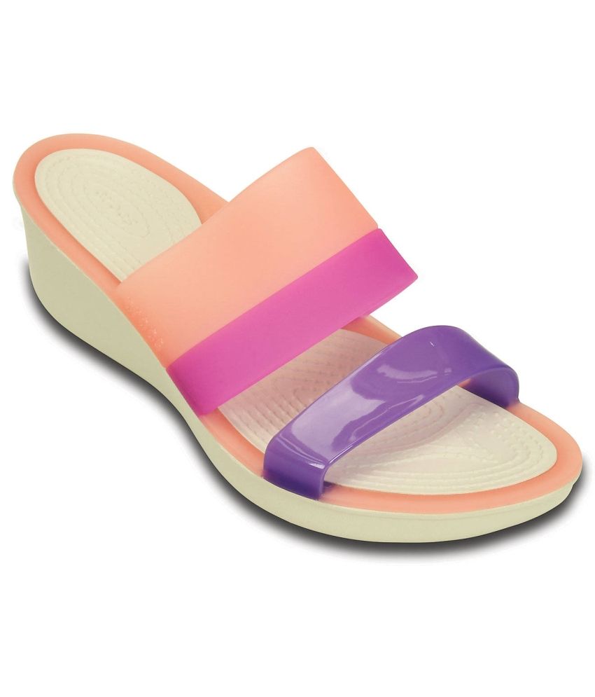 platform purple crocs