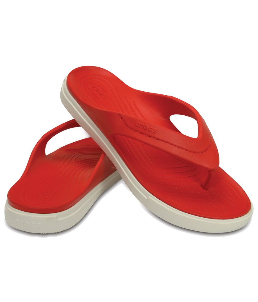 red crocs slippers