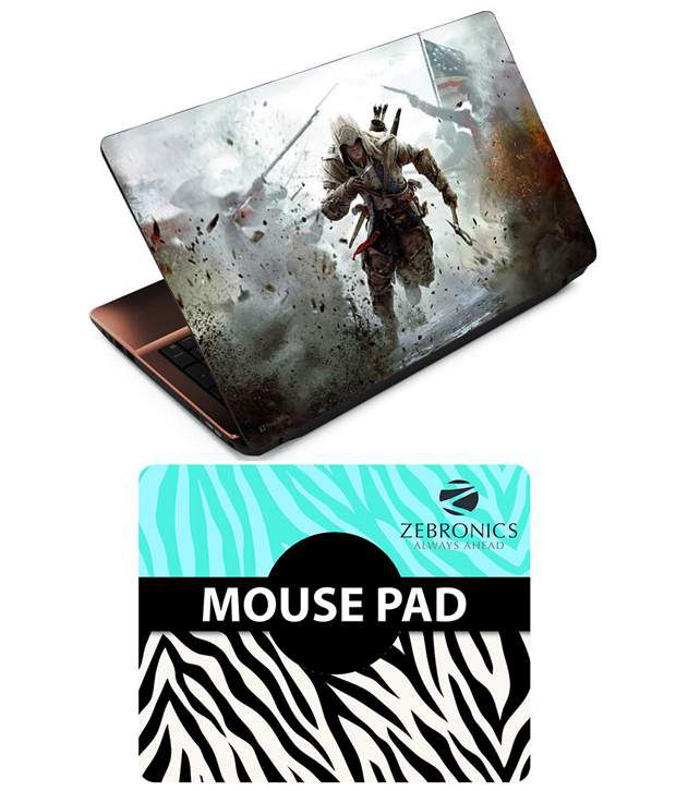     			Finearts Comob of Gaming Textured Laptop Skin With Mouse Pad