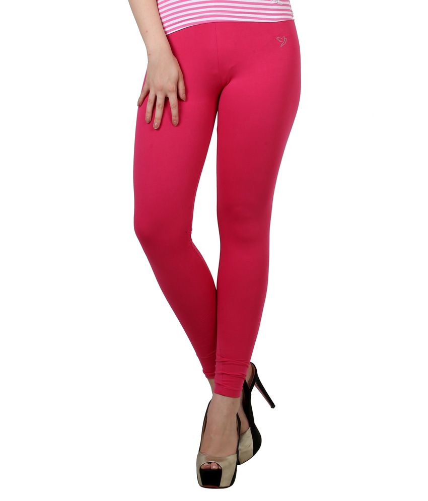 Twin Birds Pink Cotton Leggings Price in India - Buy Twin Birds Pink ...