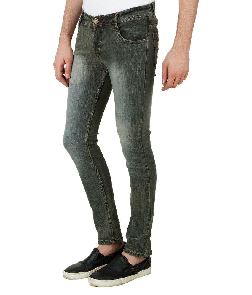 Pazel Grey Slim Fit Faded Jeans - Buy Pazel Grey Slim Fit Faded Jeans ...