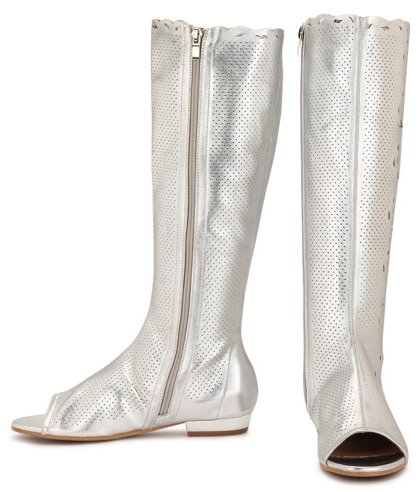 ladies silver cowboy boots