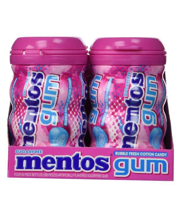 mentos bubble fresh cotton candy gum