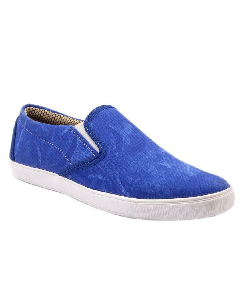 GMERD Blue Slip-On Shoes - Buy GMERD Blue Slip-On Shoes Online at Best