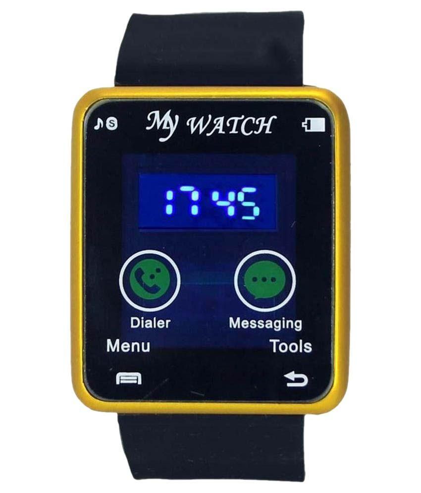 plain black digital watch