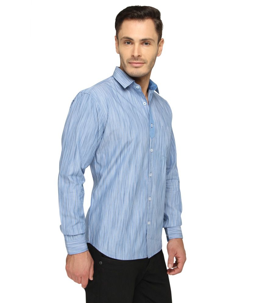 Bluvior Blue Casuals Slim Fit Shirt - Buy Bluvior Blue Casuals Slim Fit ...