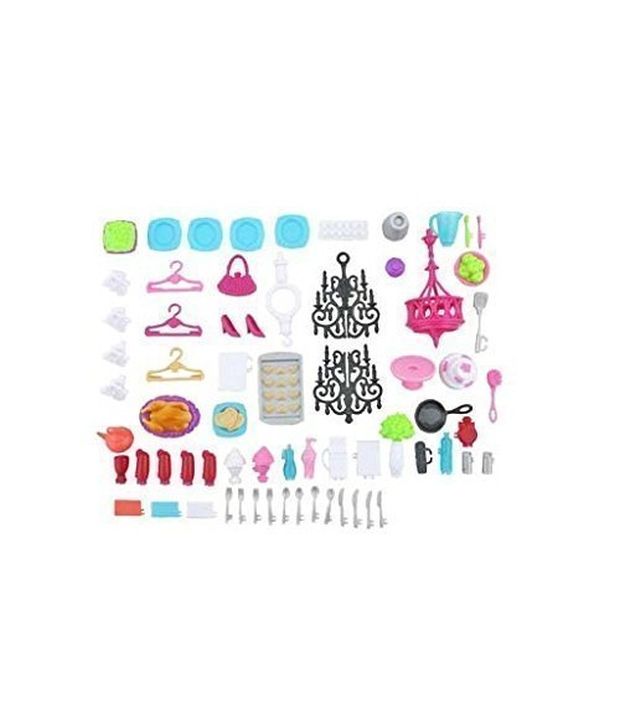 Barbie Dream House Replacement Accessories (Cups, Plates, Food) - Buy ...