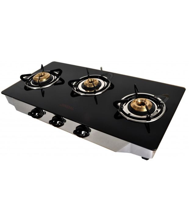 Jindal Gloria Three Burner Gas Stove Black Price in India Buy Jindal