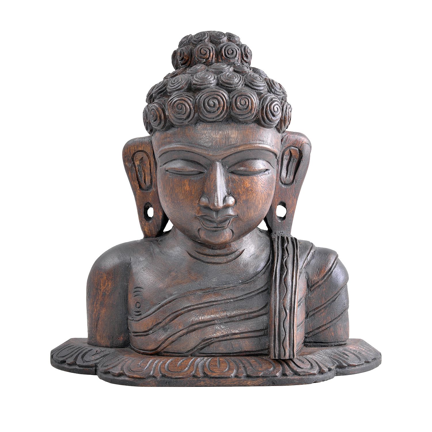 Kalakriti Brown Wooden Buddha Idol: Buy Kalakriti Brown Wooden Buddha ...