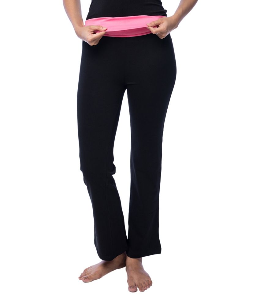pink foldover yoga pants