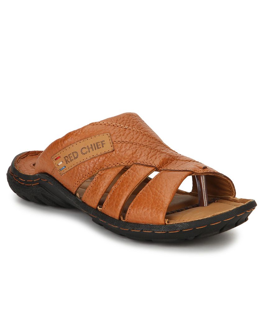 Red Chief Tan Slippers Online at Snapdeal