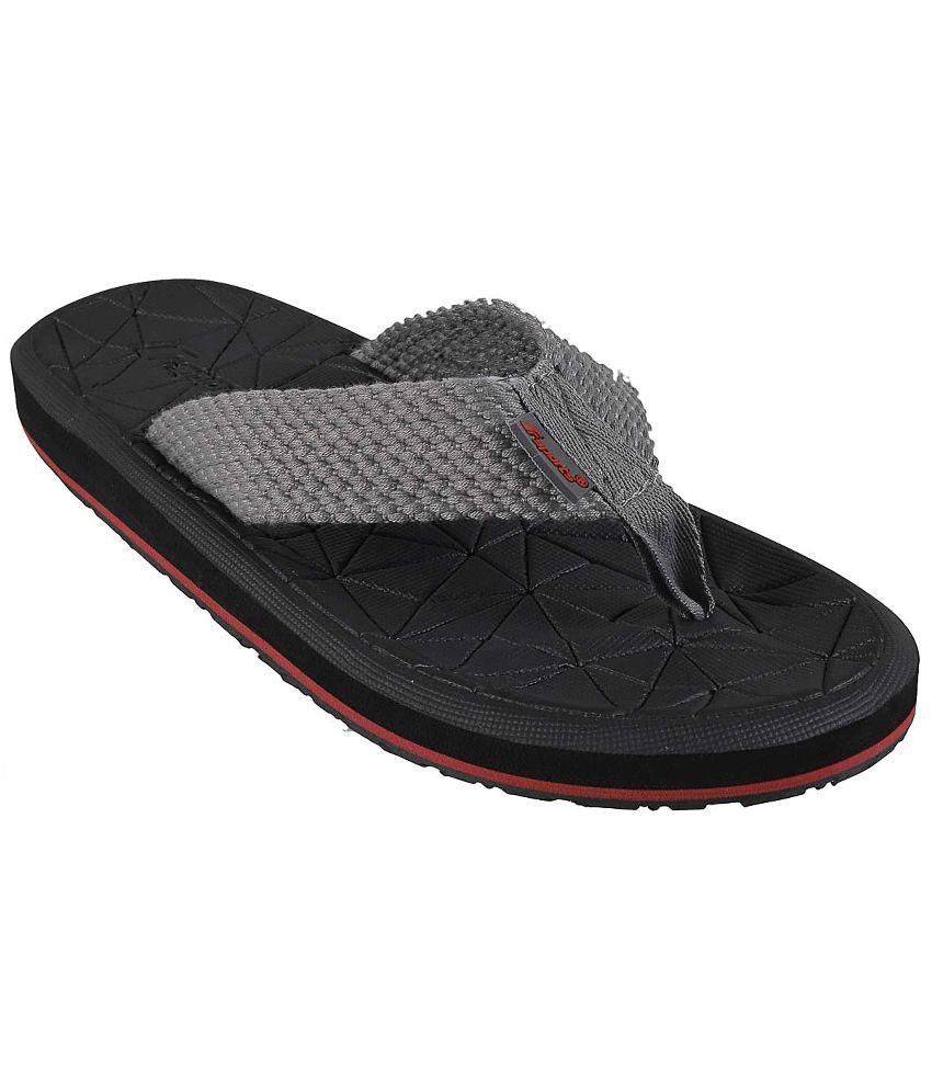 Fsports Black Slippers Price in India 