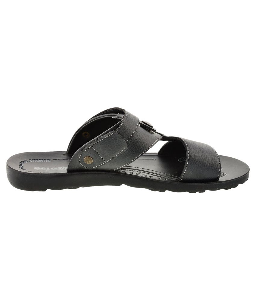 Aerosoft Black Slippers Price in India- Buy Aerosoft Black Slippers Online at Snapdeal
