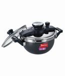 Prestige Clip-on Hard Anodised Kadai 3.5 Lpressure Cooker with Glass Lid Accessory