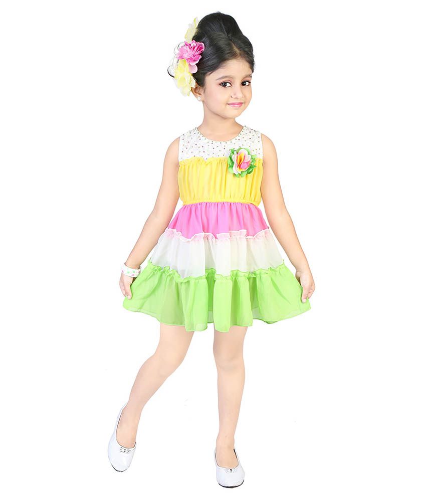 Justkids Yellow Frock For Girls - Buy Justkids Yellow Frock For Girls ...