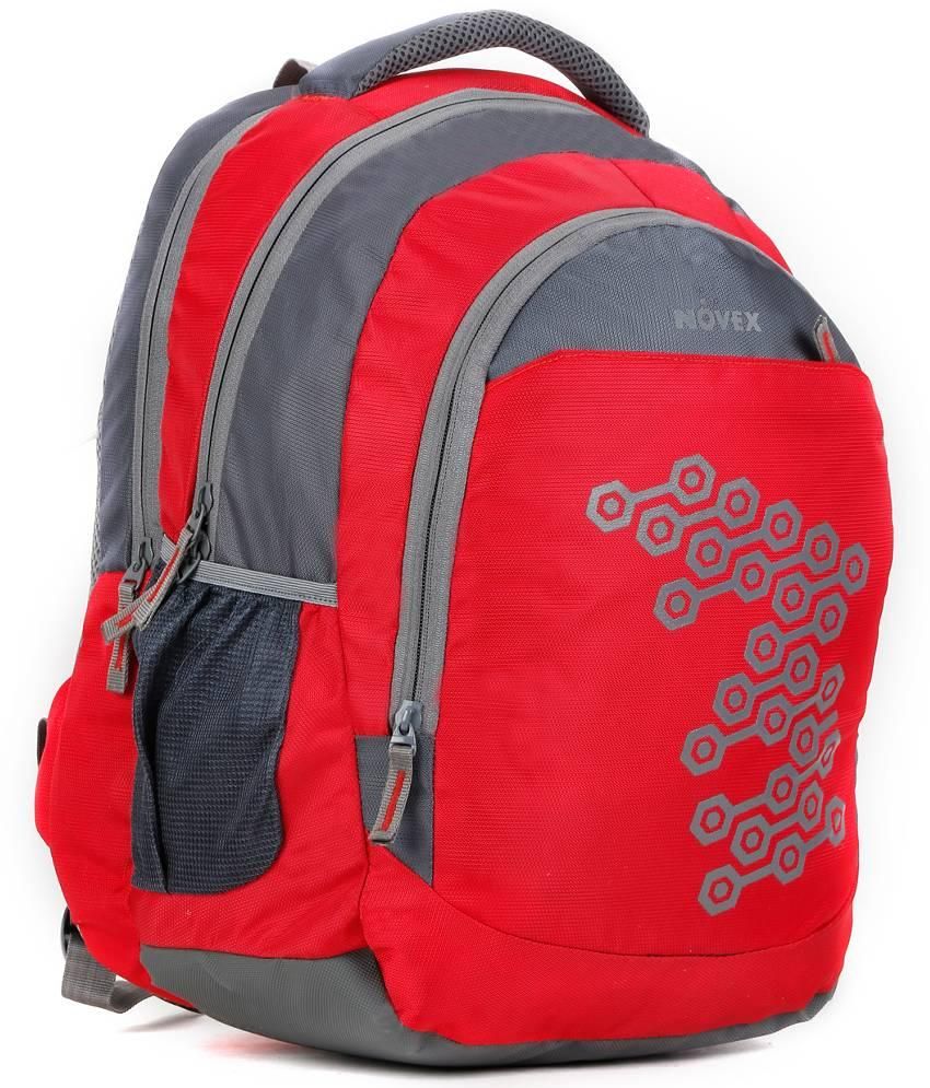 Novex Red Polyester School Bag: Buy Online at Best Price in India ...