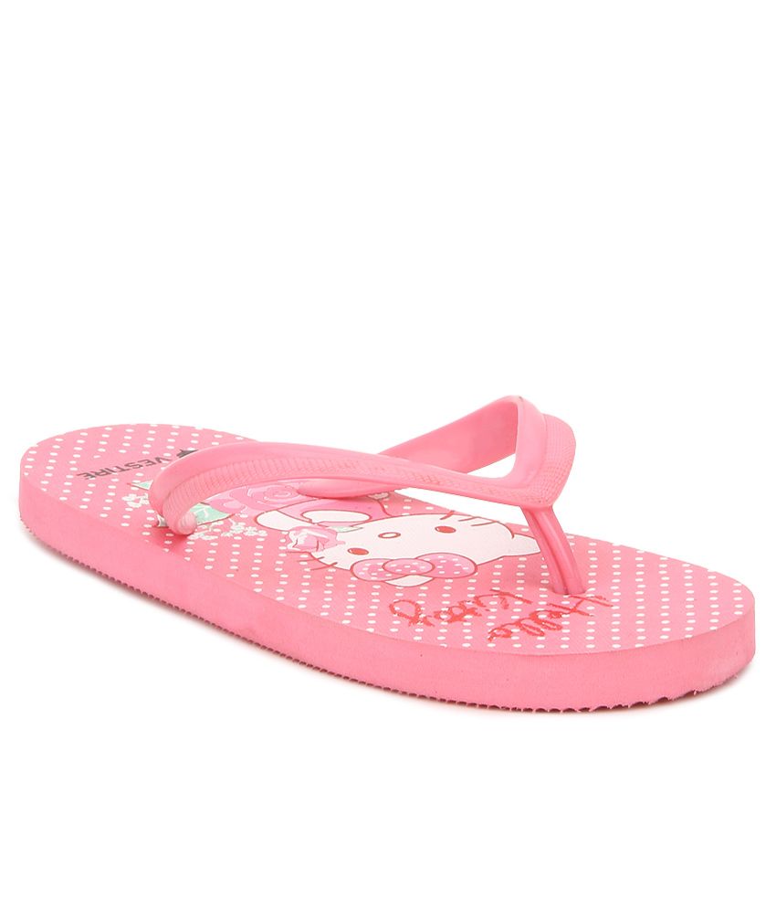 Hello Kitty Pink Flip Flops For Kids Price in India- Buy Hello Kitty ...