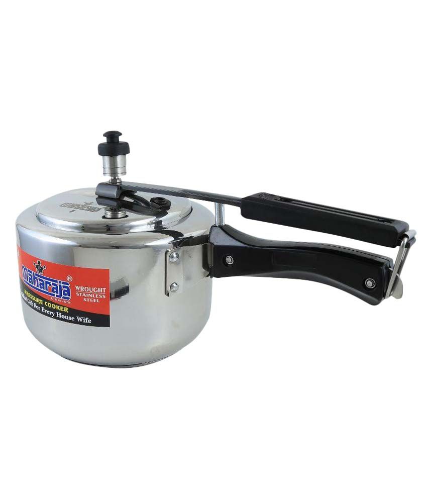 Maharaja Silver Stainless Steel Steelo Pressure Cooker 3 Litre: Buy Stainless Steel Pressure Cooker 3 Litre