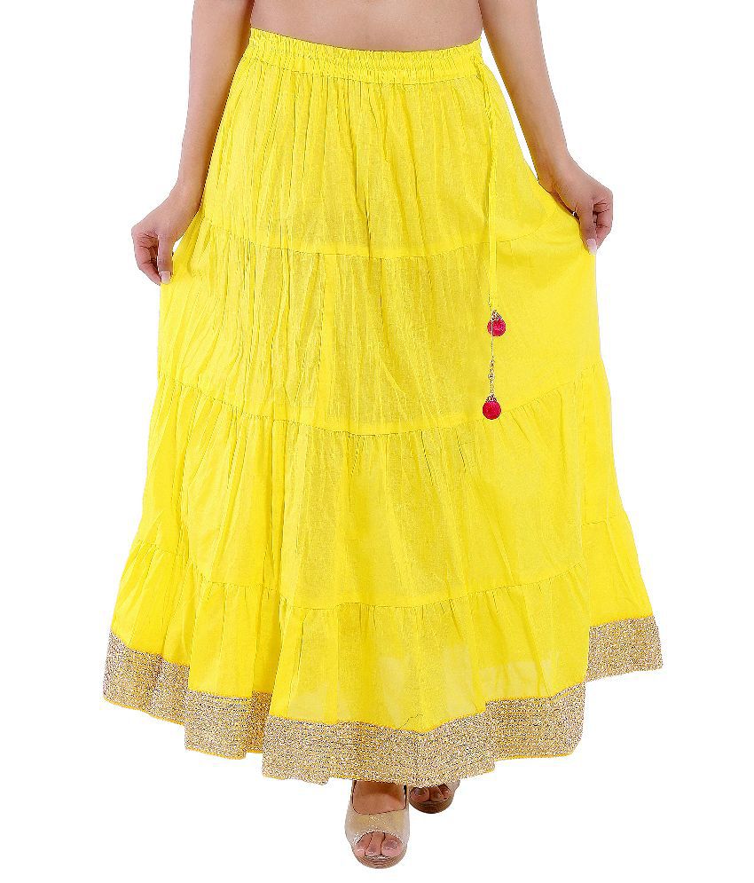 cotton yellow skirt