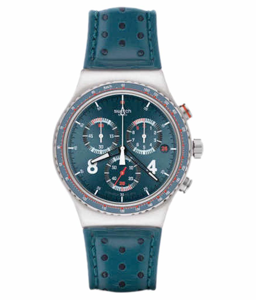 Swatch YVS406 Blue Round Chronograph Casual Watch - Buy Swatch YVS406 ...