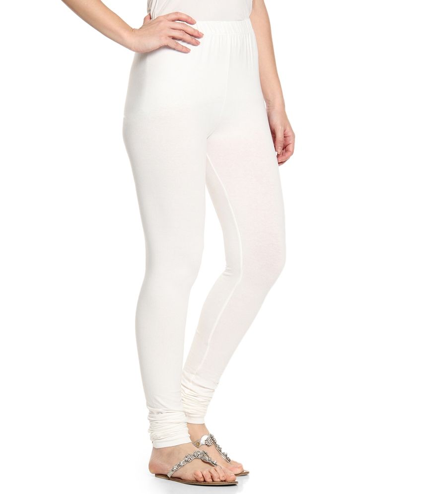 Hunar Garments White Cotton Leggings Price in India - Buy Hunar ...