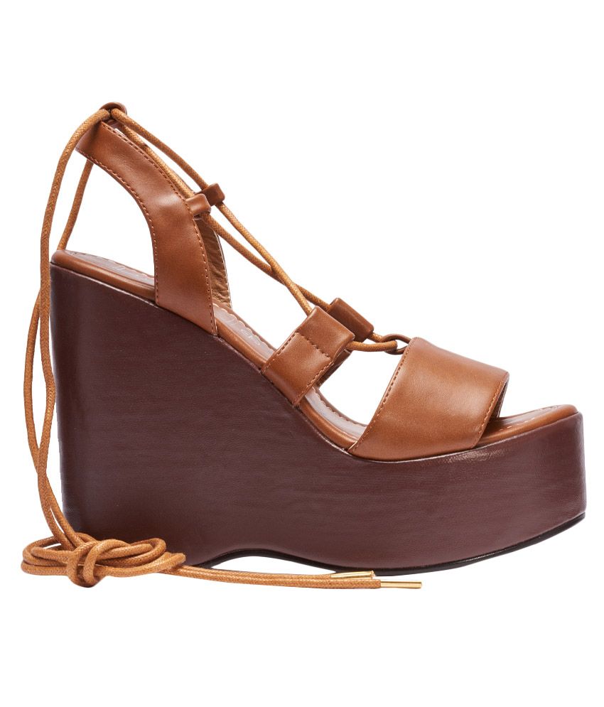 Truffle Collection Tan Wedges Heels Price in India Buy Truffle