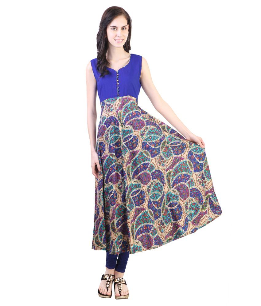 long cotton anarkali kurti