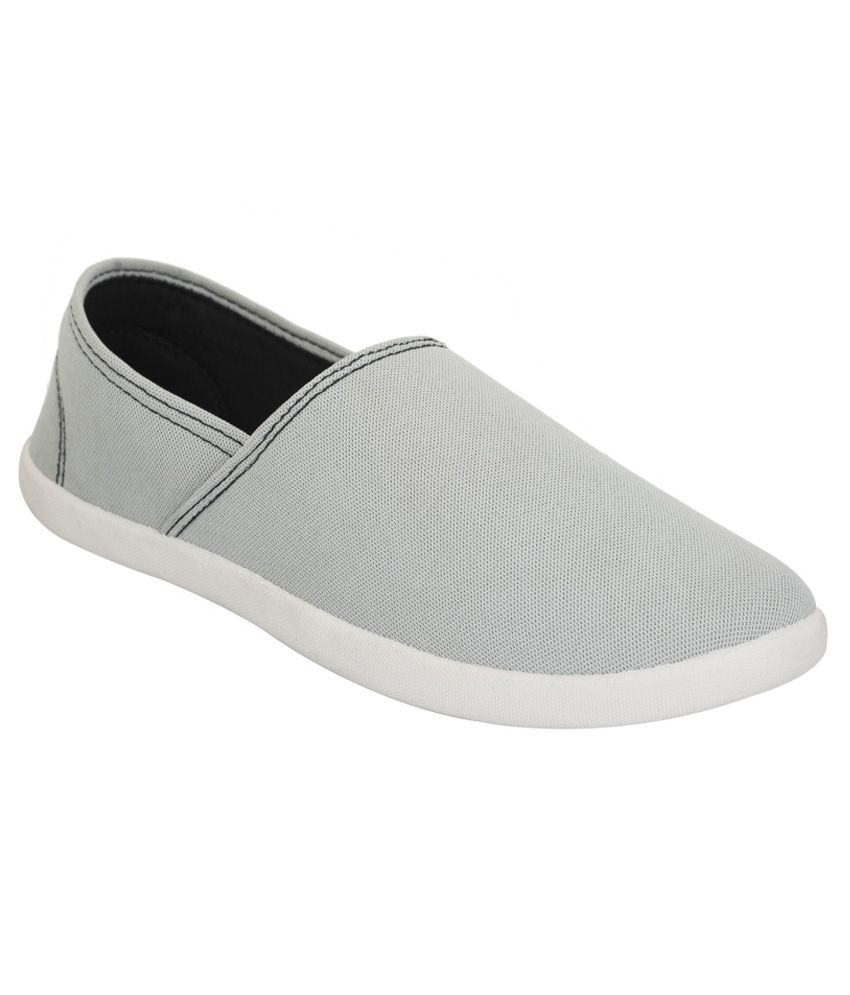grey colour canvas shoes