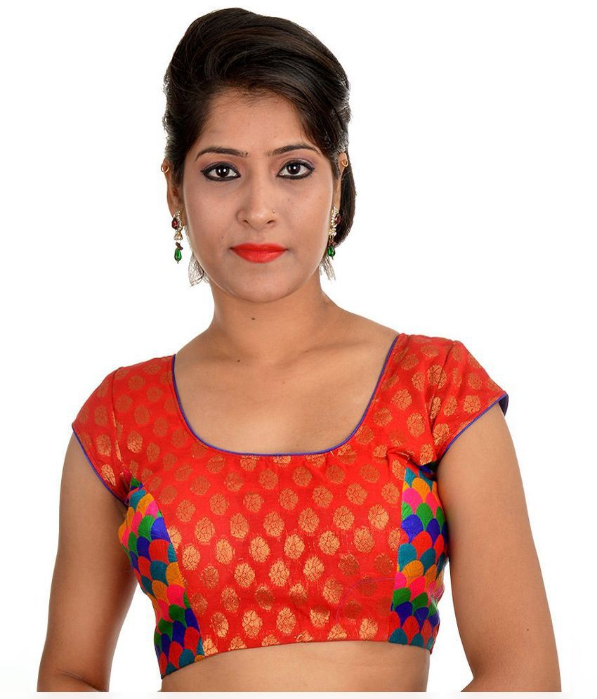 Mozybo Red Brocade Blouses - Buy Mozybo Red Brocade Blouses Online at ...