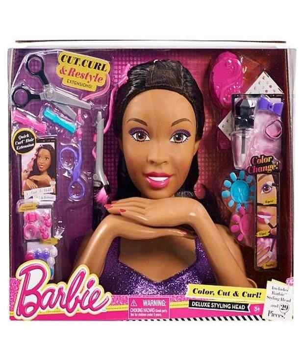 Barbie African American Hair Styling Doll To Pretend Beauty