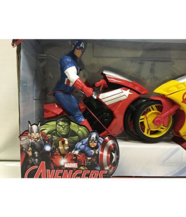 Avengers Iron Man and Captain America with Defenders Cycles 
