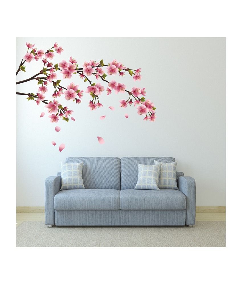 DeStudio Sakura Blossom Japanese Cherry Tree with Flying Petals Multi