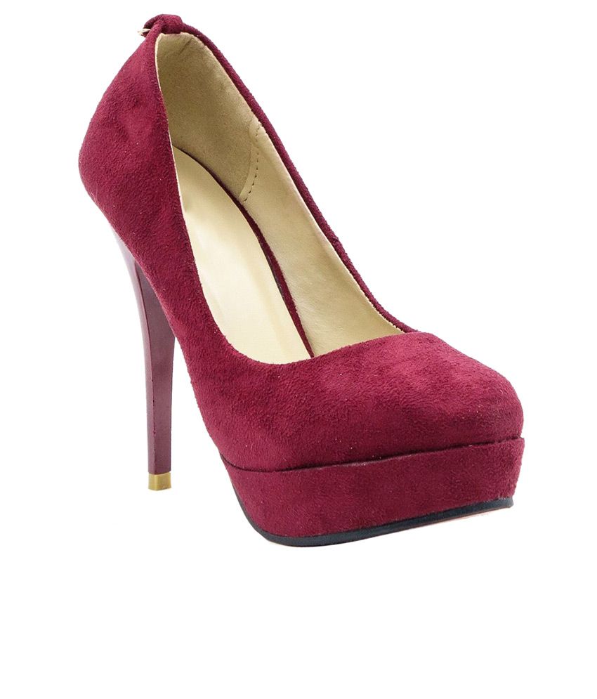 maroon stilettos