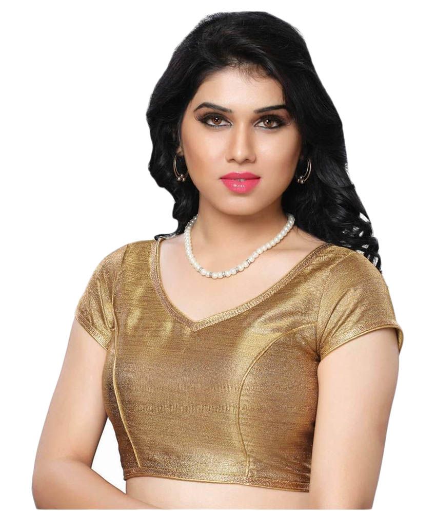 Melluha Gold Brocade Blouses - Buy Melluha Gold Brocade Blouses Online ...