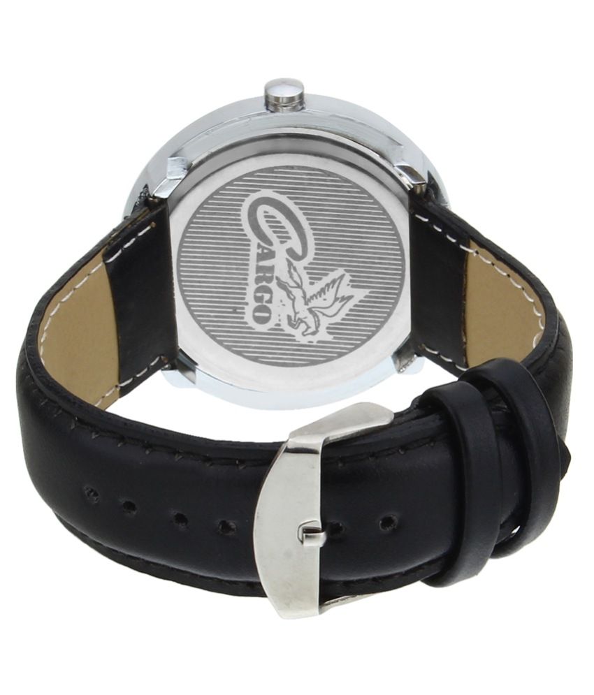 Cargo Black Leather Analog Watch Buy Cargo Black Leather Analog Watch