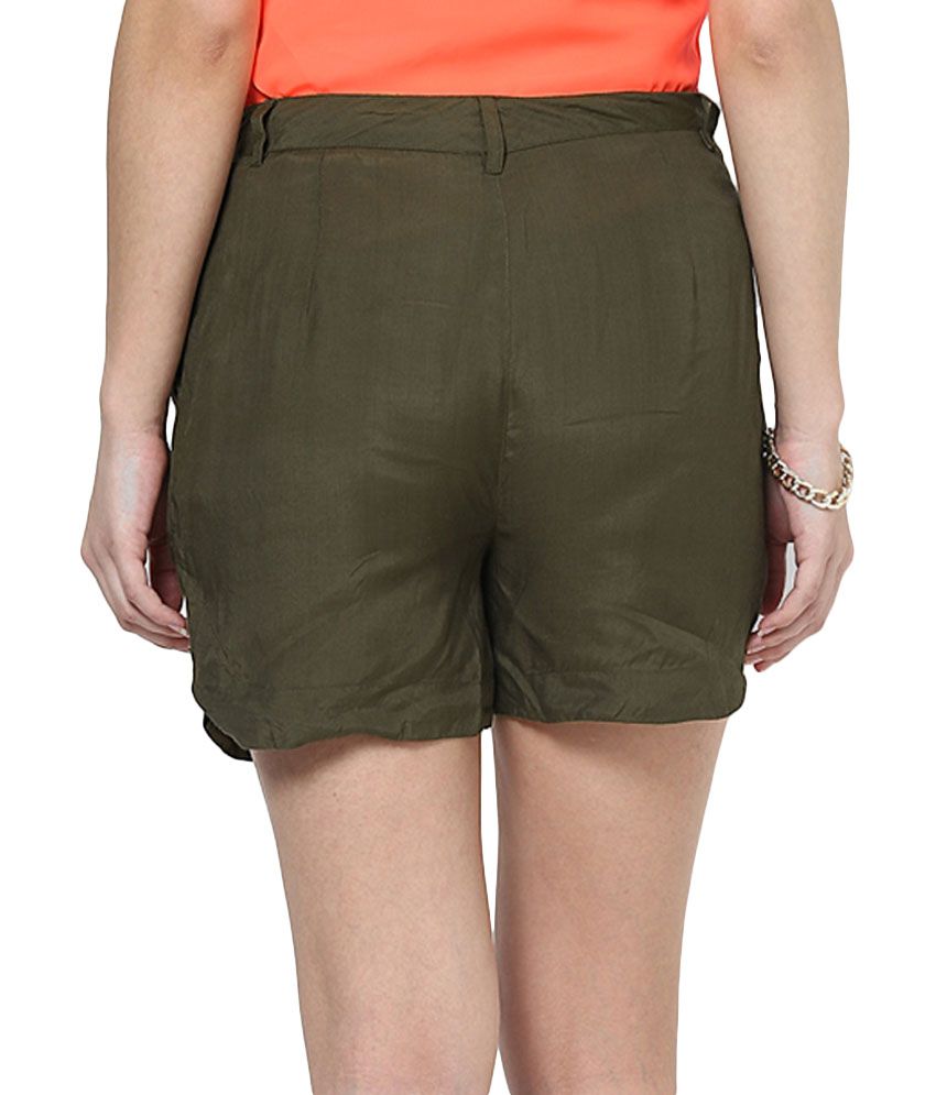 olive green sweat shorts