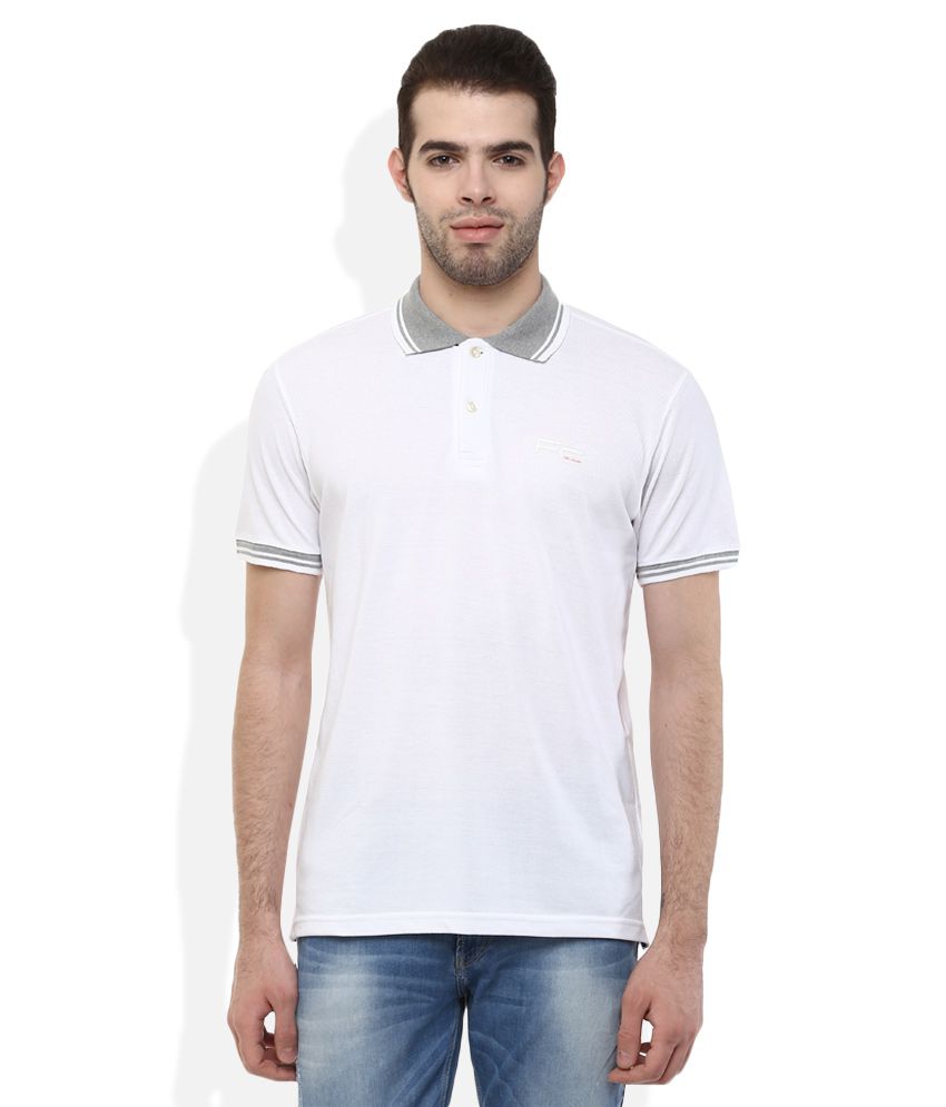 Fort Collins White Polo Neck T Shirt - Buy Fort Collins White Polo Neck ...