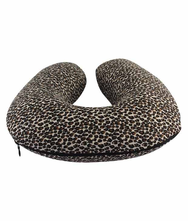 Magasin Brown Polyester UShaped Memory Foam Travel Neck