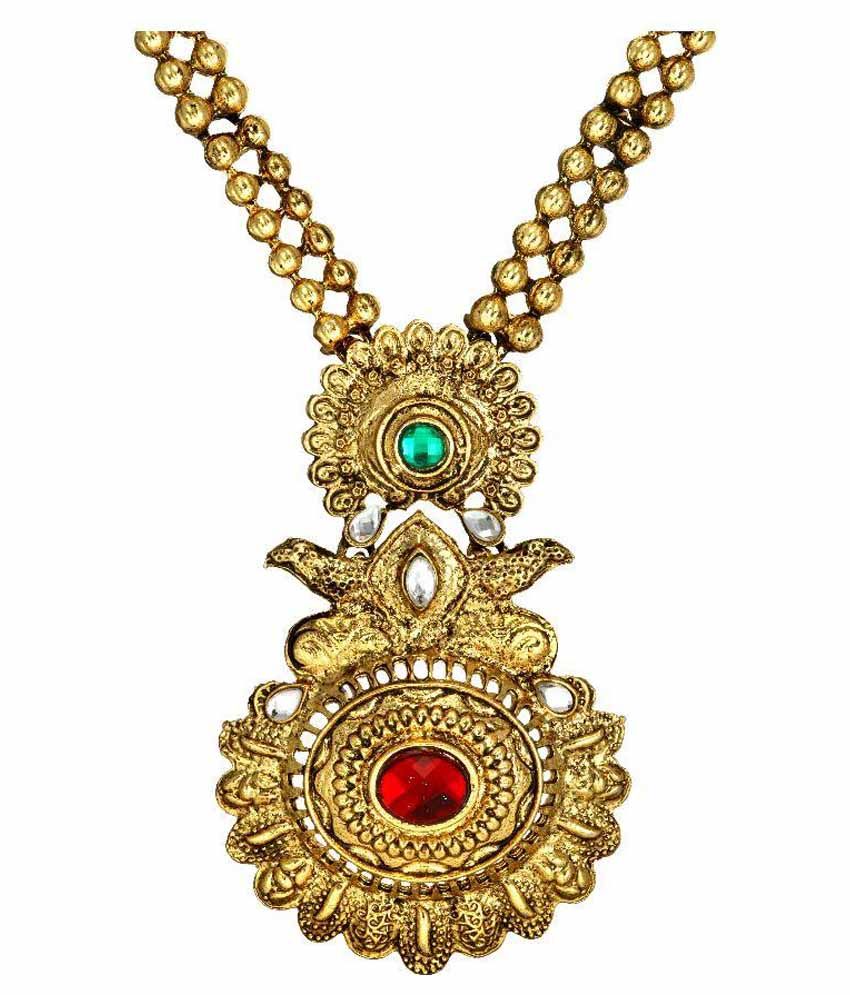 Zaveri Pearlsmulticolour Alloy Necklace Set Buy Zaveri