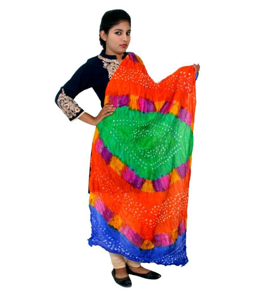 Sunrise Paridhan Multicoloured Silk Bandhej Dupattas Price in India ...