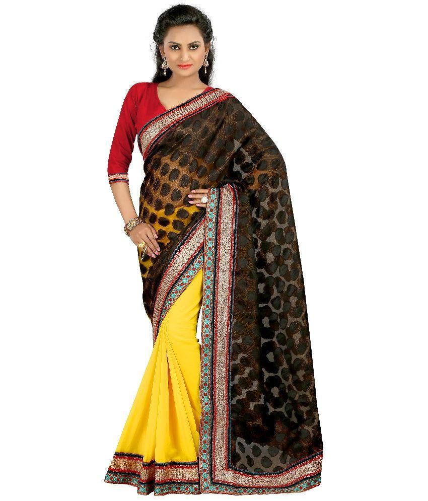 Achhat Ethnic Black Brasso Saree Buy Achhat Ethnic Black Brasso Saree