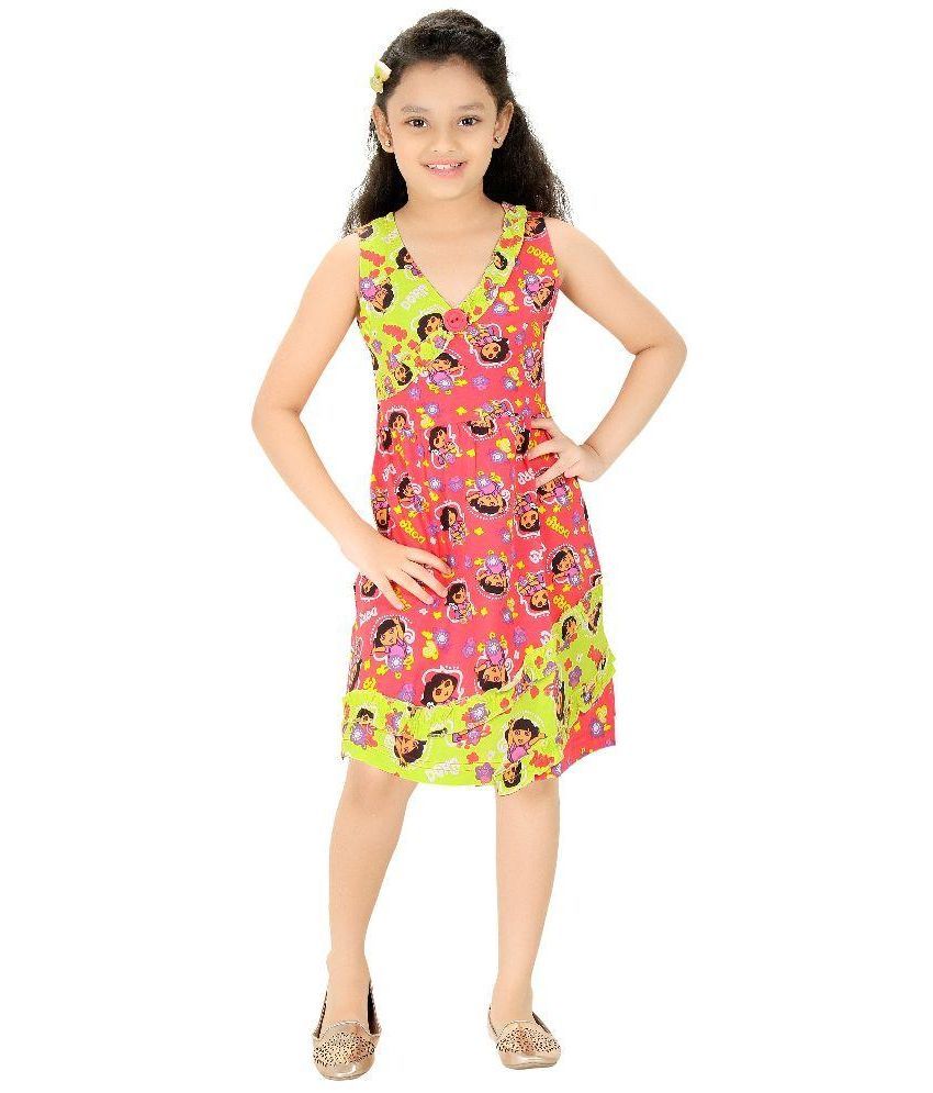 red and yellow frock