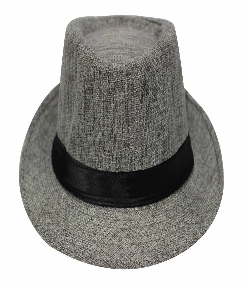 TakeIncart Gray Fidora Hat With Ribban Band for Men - Buy Online @ Rs ...
