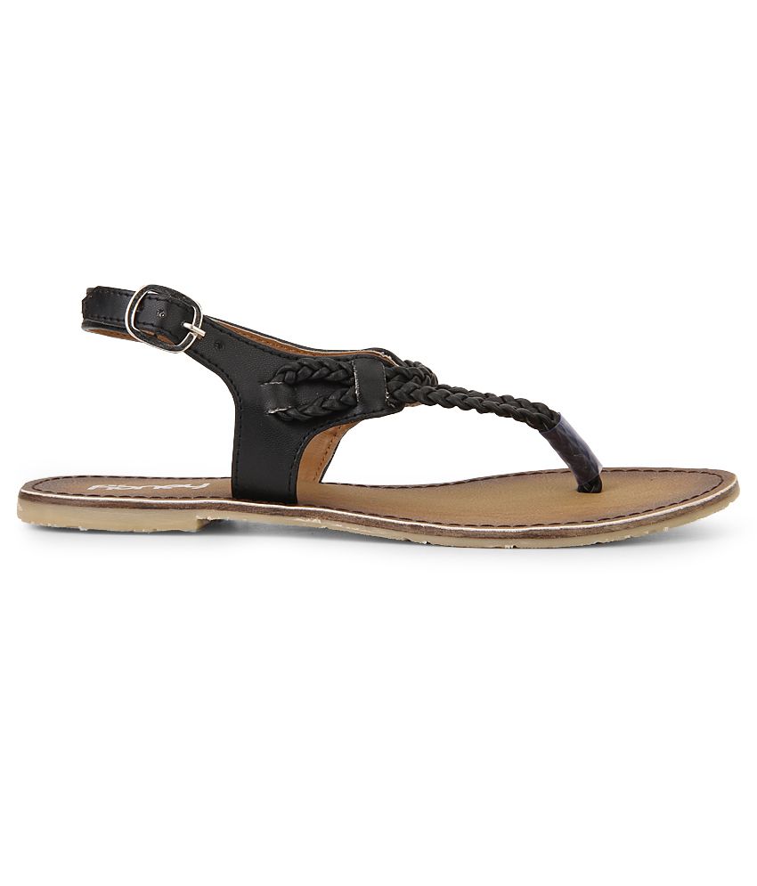 Honey By Pantaloons Black Flat Sandals Price in India- Buy Honey By ...