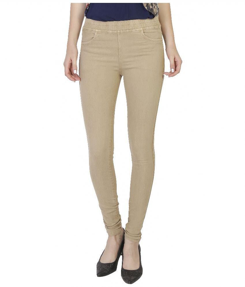 beige jeggings